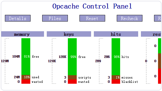 PHP 7的Opcache信息